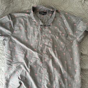 Gray and Pink Men's flamingo shirt